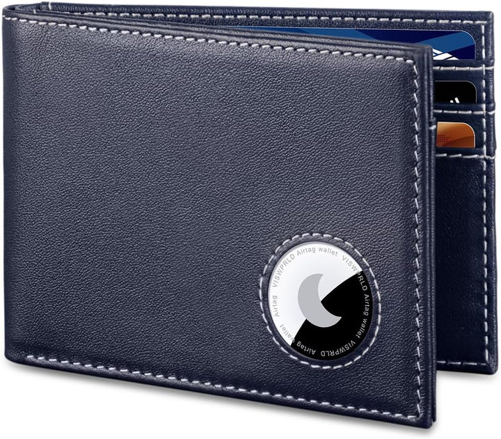 VISWORLD Billetera para hombre con soporte para Airtag, billetera p...