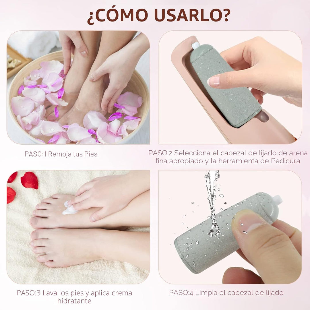 Haootadiy - Quitadores eléctricos de callos para pies, kits de pedi...