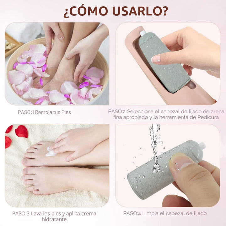 Haootadiy - Quitadores eléctricos de callos para pies, kits de pedi...