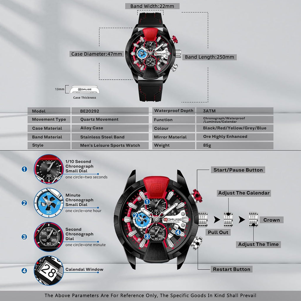 Relojes deportivos para hombre, reloj de gran esfera militar con correa de silicona