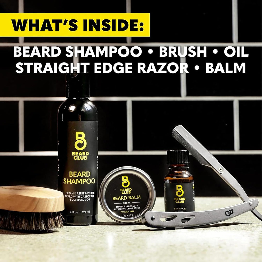 Kit de cuidado de barba y kit de aseo para hombres The Beard Club -...