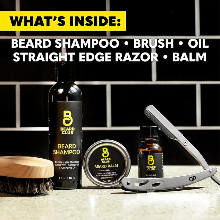 Kit de cuidado de barba y kit de aseo para hombres The Beard Club -...