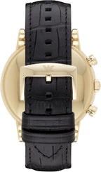 Reloj Emporio Armani para hombre de tres manecillas, automático o cronógrafo, con correa de acero inoxidable o cuero