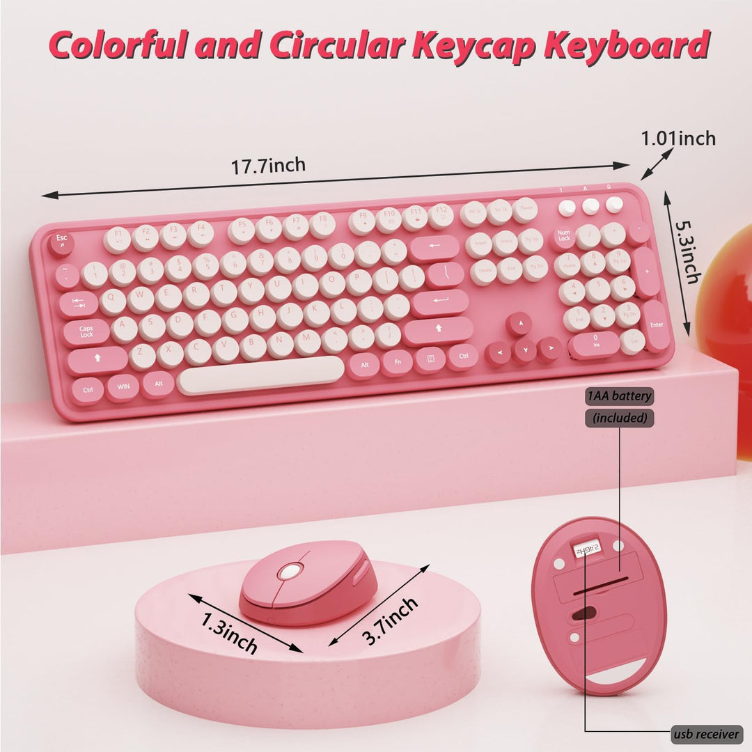 Teclado inalámbrico, KOOTOP - teclado retro de máquina de escribir...