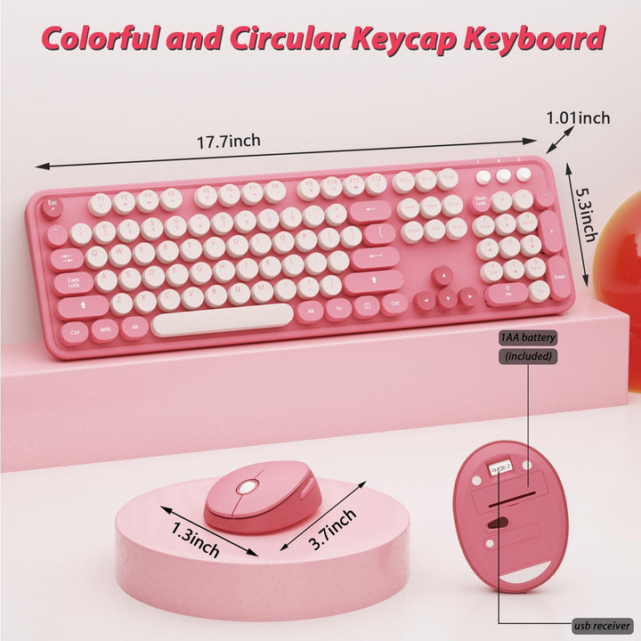 Teclado inalámbrico, KOOTOP - teclado retro de máquina de escribir...