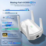 Extensor WiFi 6 AX3000 con puerto Ethernet, amplificador de señal d...
