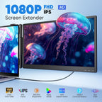 Extensor de pantalla para laptop, monitor portátil FHD 1080P de 14...