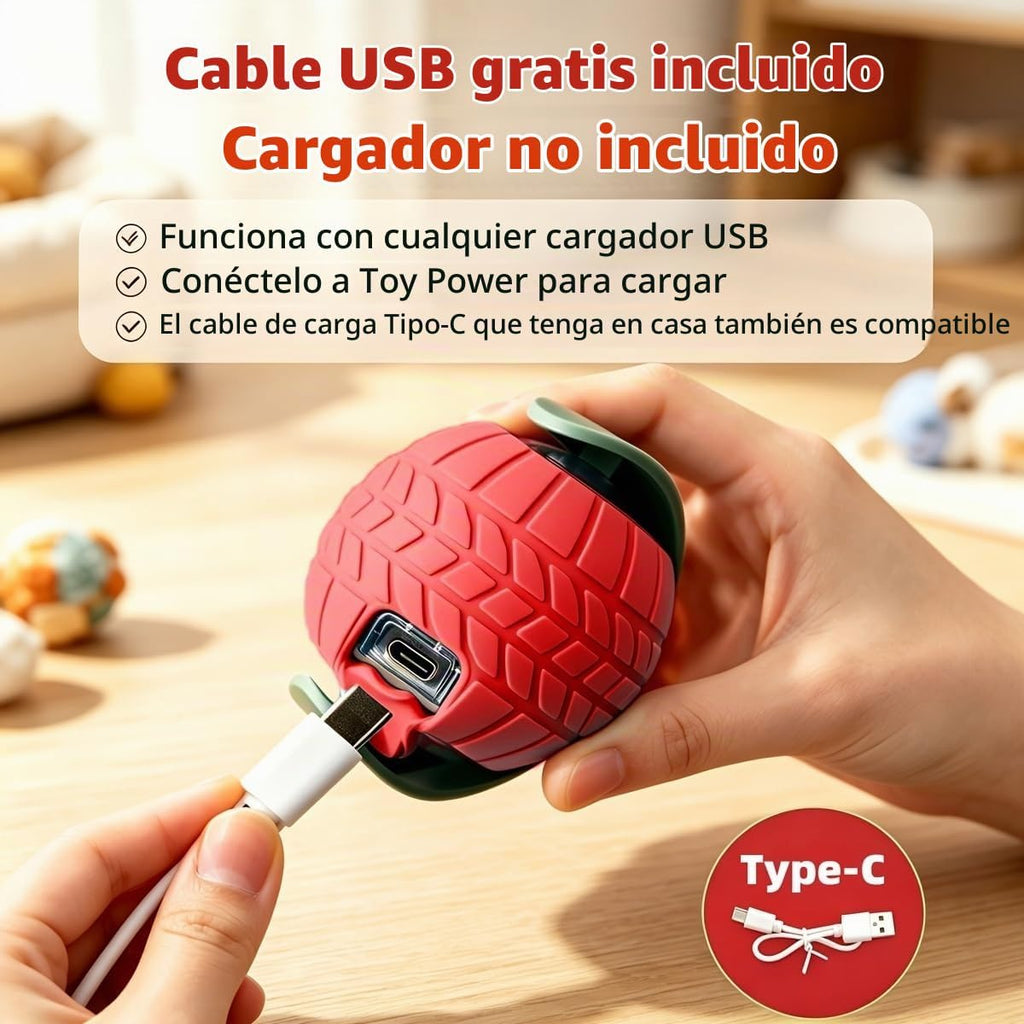 Nicoypole - Pelota de juguete automática inteligente para gatos y perros, juguete eléctrico interactivo recargable para mascotas, control remoto, pantalla LCD, canción de pájaro integrada, juego de