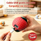 Nicoypole - Pelota de juguete automática inteligente para gatos y perros, juguete eléctrico interactivo recargable para mascotas, control remoto, pantalla LCD, canción de pájaro integrada, juego de