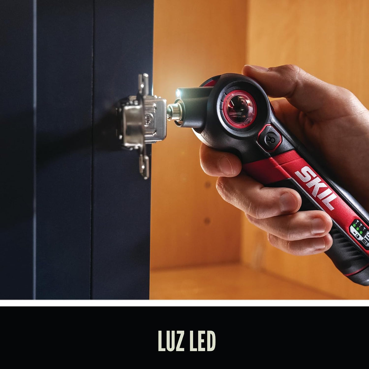 SKIL - Destornillador recargable Twist 2.0 de 4 V con cabeza giratoria, ajuste de torque, cable de carga USB-C y juego de 2 brocas - SD5619-01