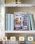 CUTEBEE - Kit de rincón de libro de rompecabezas 3D, kit de casa de muñecas en miniatura para adultos