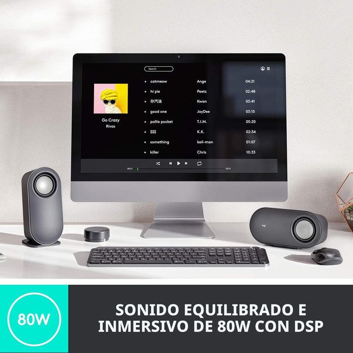 Logitech Altavoces Bluetooth Z407 para computadora con subwoofer y...