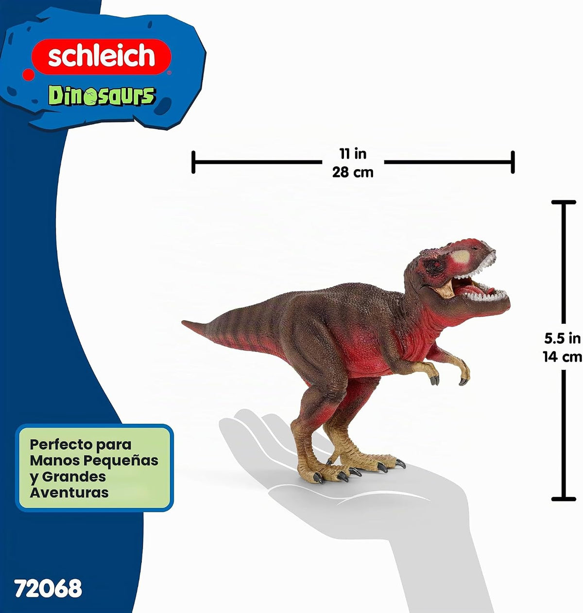 Schleich Dinosaurs - Tyrannosaurus Rex Rojo Figuras Dino para Niños 4+ | 72068
