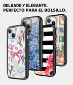 CASETiFY Funda Compact para iPhone 15 Pro Max [Delgada y Elegante/Compatible con Magsafe / Protección contra caídas de 4 pies de grado militar 2X] - Cebra-Marrón - Negro Transparente