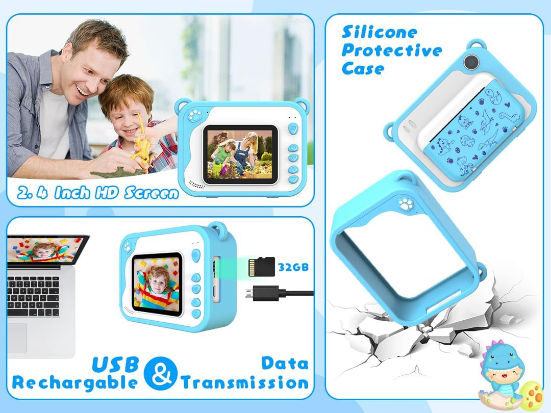 Cámara de impresión instantánea para niños, cámara de impresión ins...