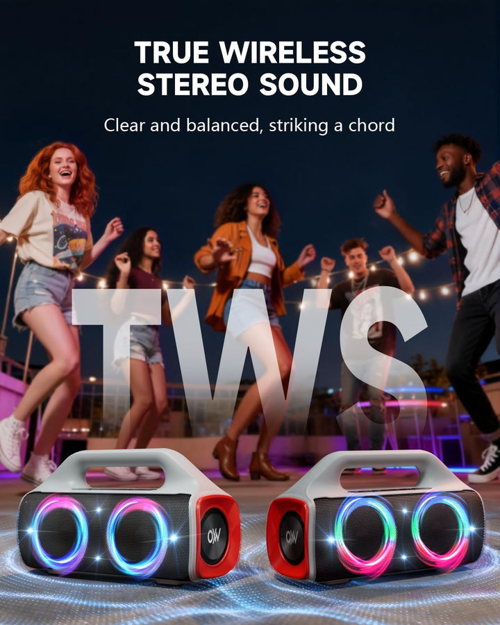 OYW Altavoz Bluetooth impermeable IPX67: 80 W (pico) Altavoces inal...