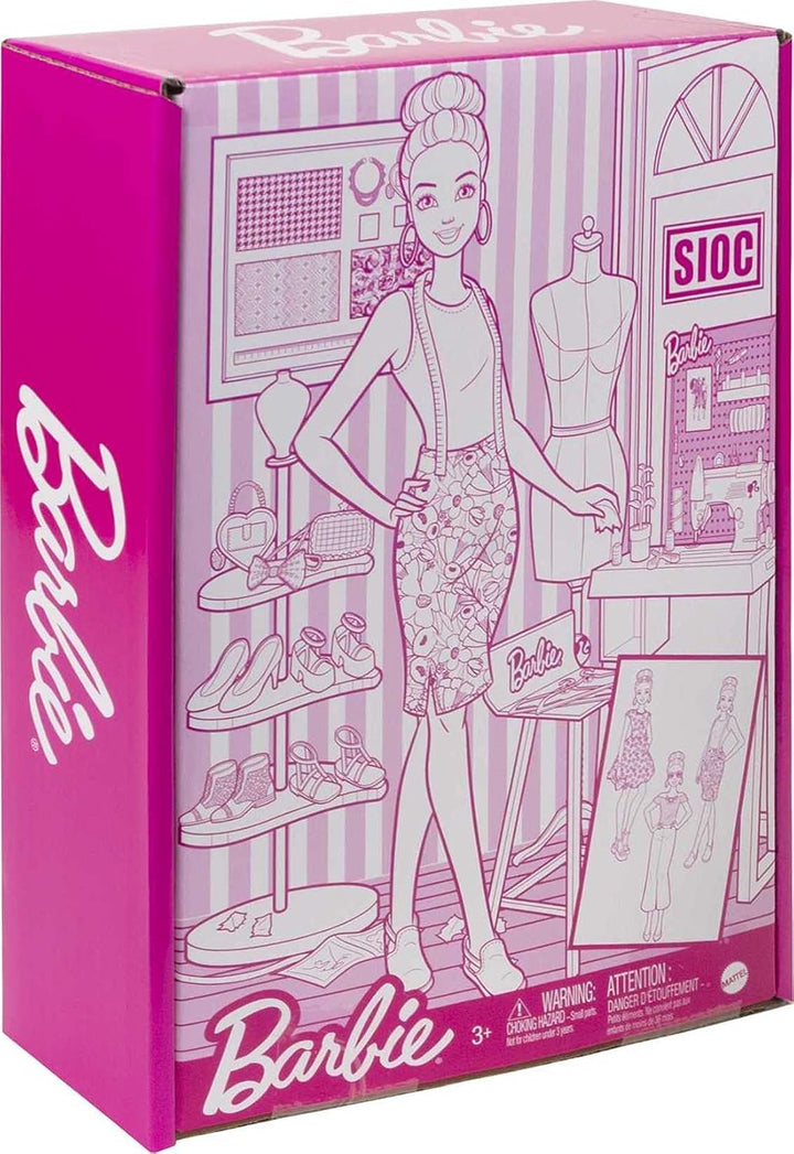 Barbie Muñeca de diseñador de moda y más de 25 accesorios, juego de...