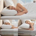 Bedsure PureWoven - Almohada ajustable Queen para dormir boca arriba y boca