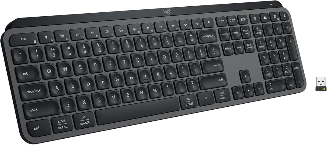 Logitech MX Keys S - Teclado inalámbrico, perfil bajo, escritura fl...