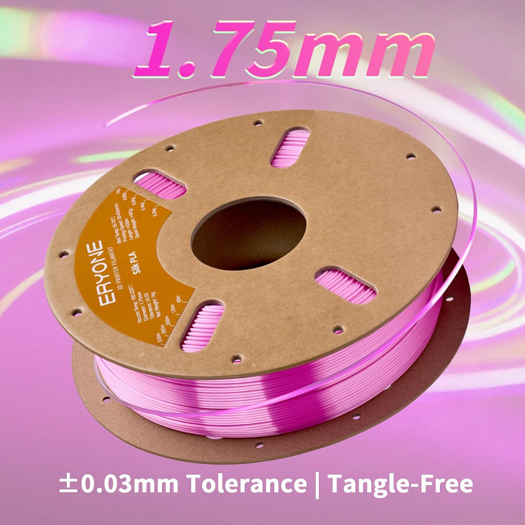 ERYONE Filamento PLA de seda para impresora 3D, 0.069 in +\/- 0.001...