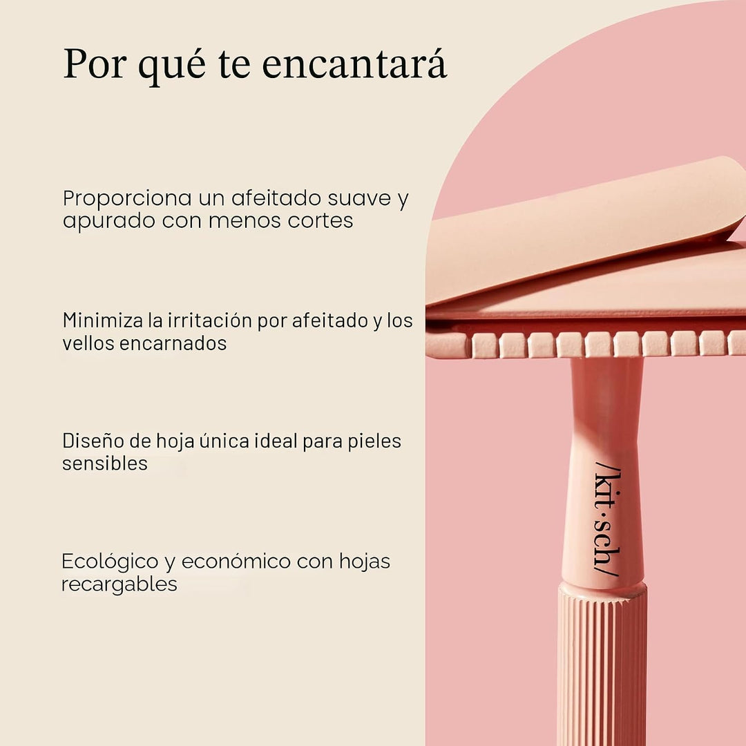 Kitsch Maquinillas de afeitar de seguridad de doble filo para mujer...