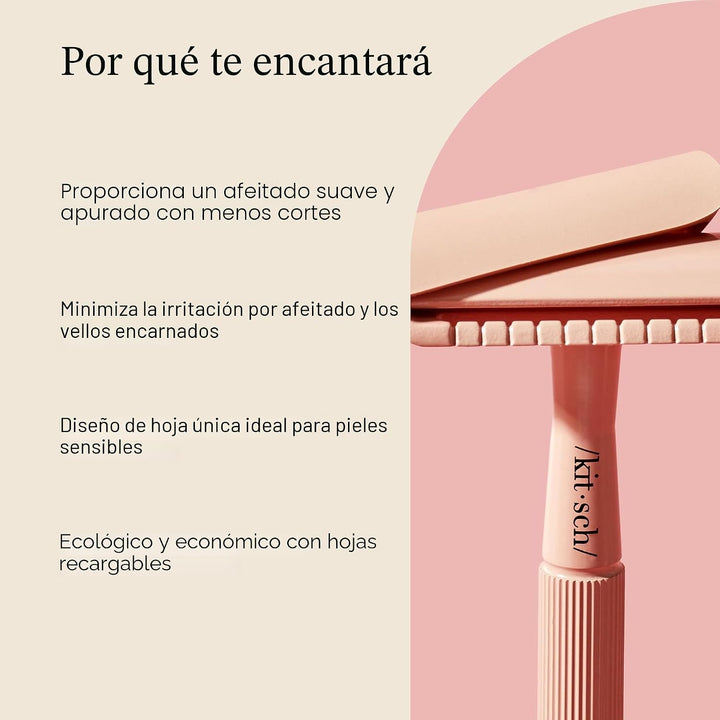 Kitsch Maquinillas de afeitar de seguridad de doble filo para mujer...
