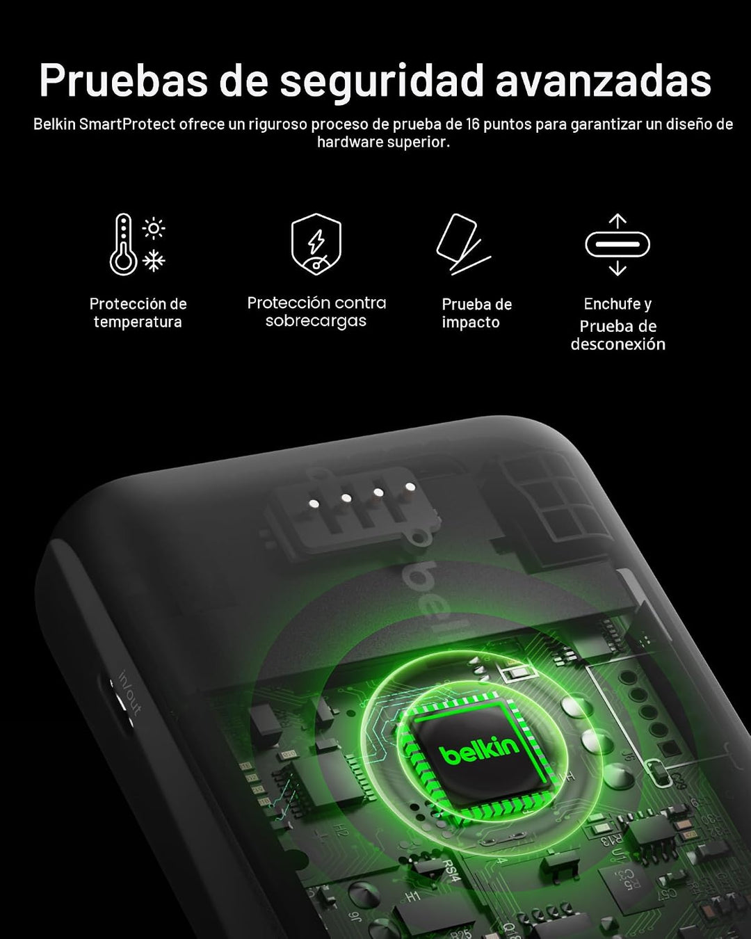 Belkin Cargador portátil, banco de energía USB C de 10000 mAh con 2...