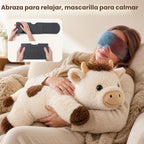 Mewaii Animales de peluche con peso de vaca con máscara de ojos, 3-5 libras