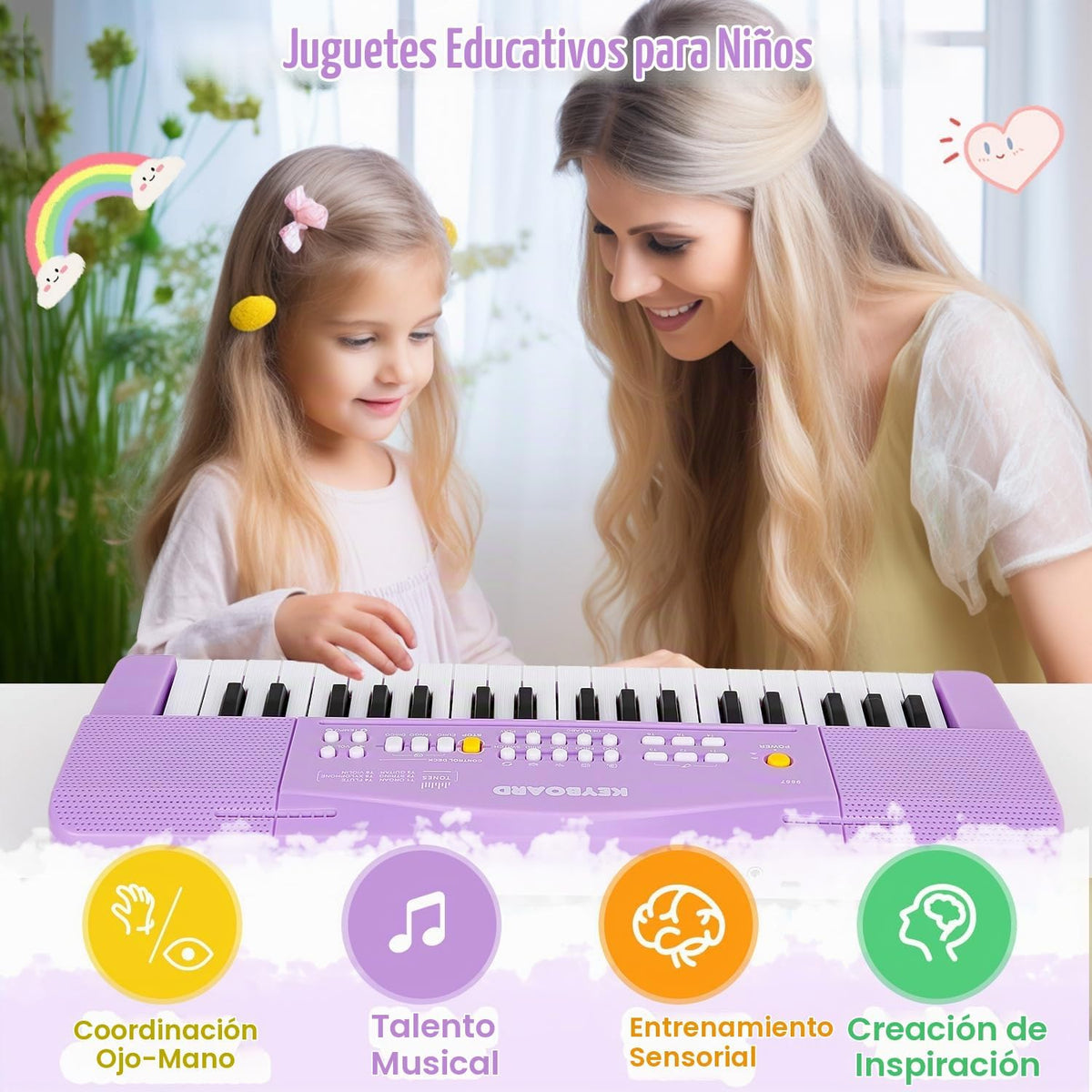 37 teclas para niños pequeños, teclado de piano eléctrico, pianos con micrófono