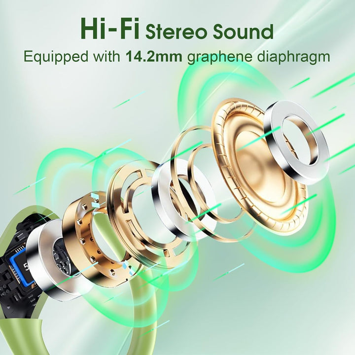 Aptkdoe Auriculares inalámbricos Bluetooth 5.4 de 75 horas para dep...