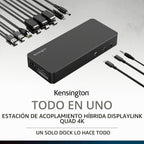 Kensington Estación de acoplamiento SD4790P USB-C Quad 4K, carga de 100 W, 3 x DisplayPort, 3 x HDMI, para Windows/macOS/ChromeOS (K33610NA)