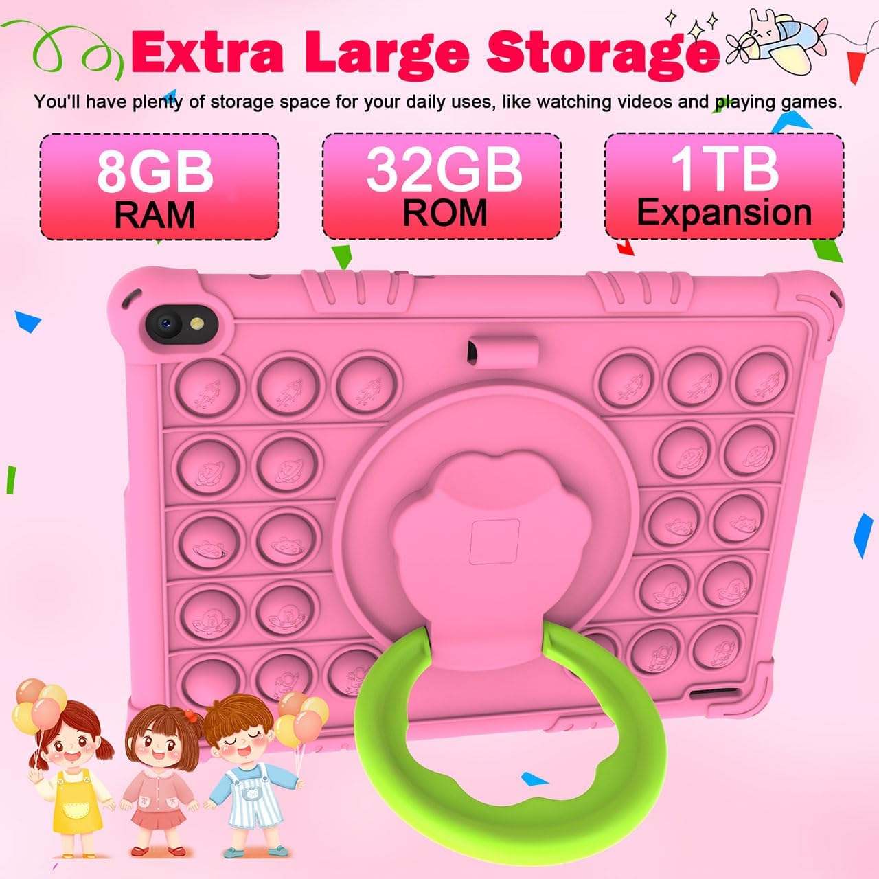 Tablet Android 15 para niños, tabletas de 10 pulgadas para niños, 8...