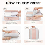 Juego de 10 cubos de compresión para regalos de viaje, mamá y mujer, bolsas de ropa para viajeros, artículos esenciales de viaje en avión, crucero, automóvil, bolsas compresibles expandibles