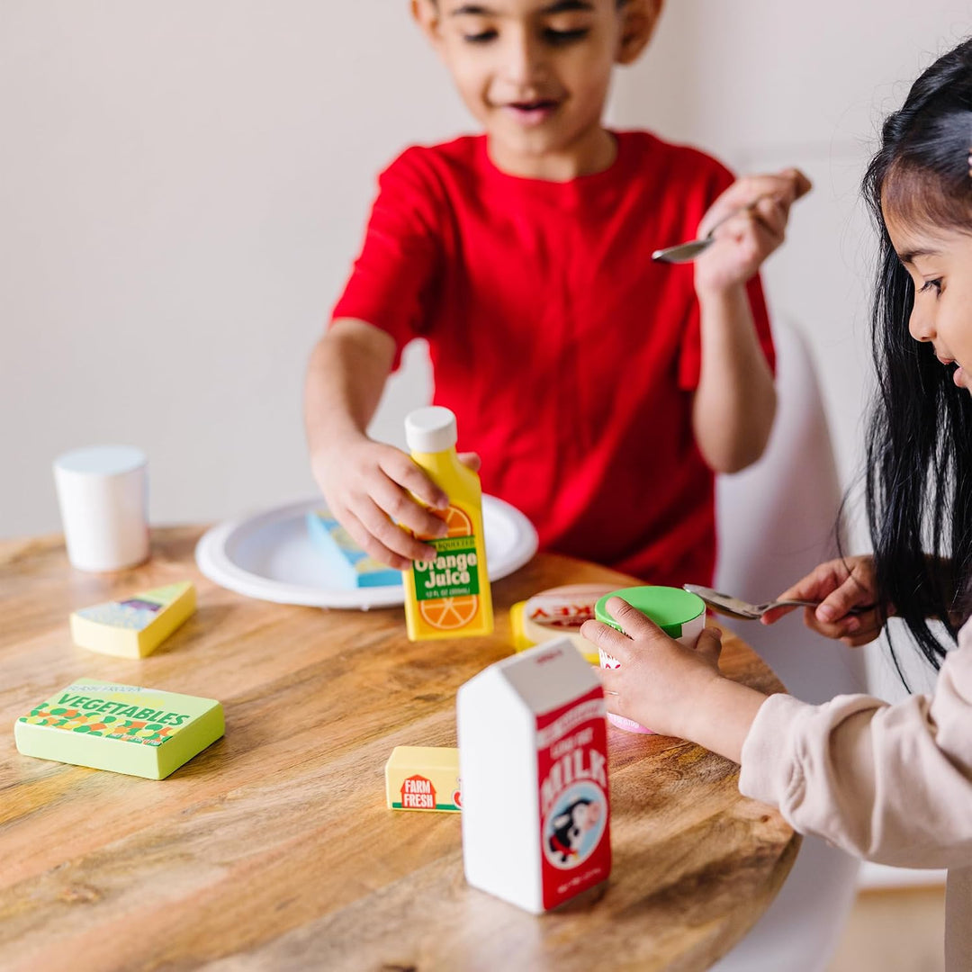 Melissa &amp; Doug, conjunto de alimentos de nevera, Anaranjado | 9...