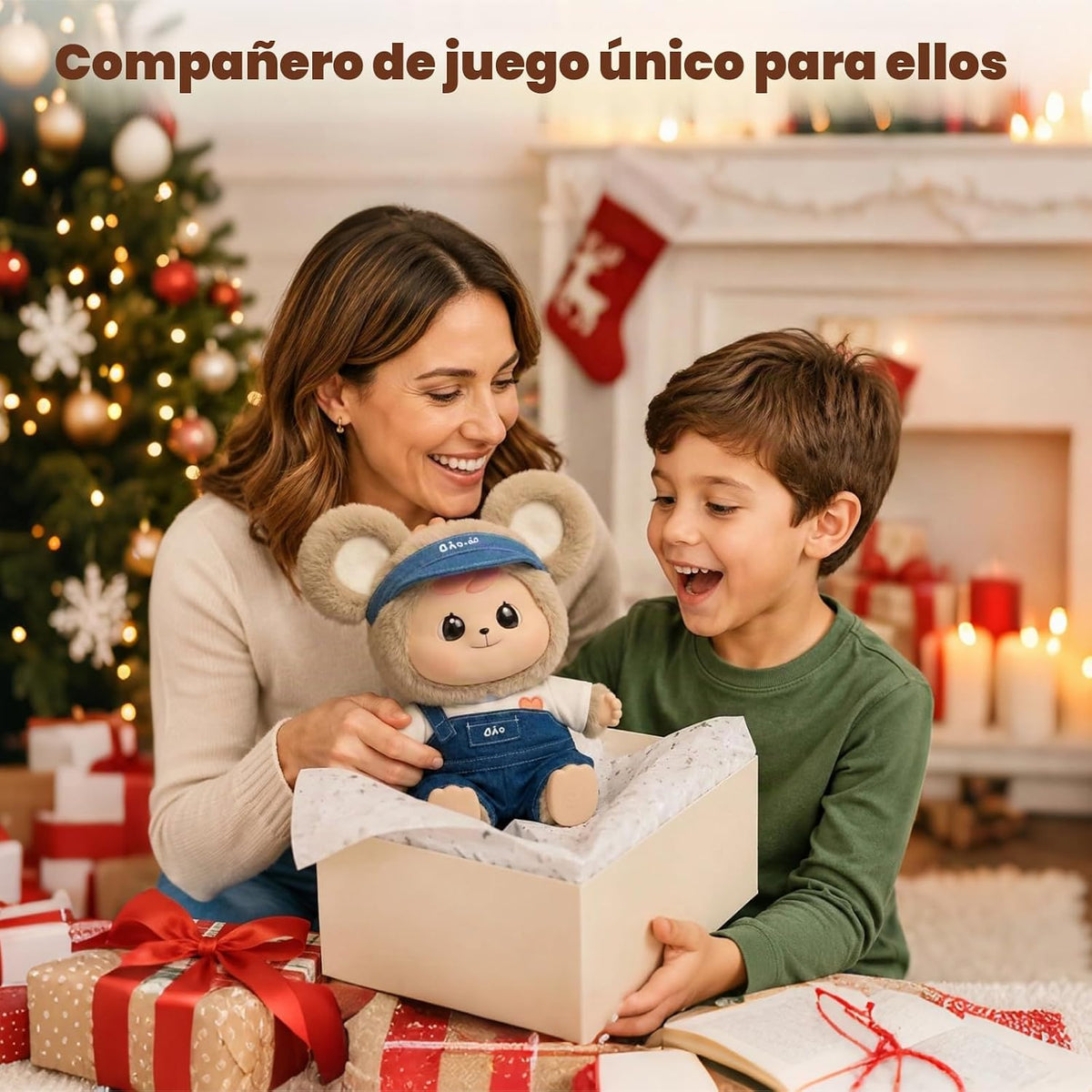 Juguetes interactivos de IA para niños, compañero de IA que habla, juguete de peluche inteligente, juguete de comodidad emocional de 11.8 pulgadas con memoria, no necesita aplicación