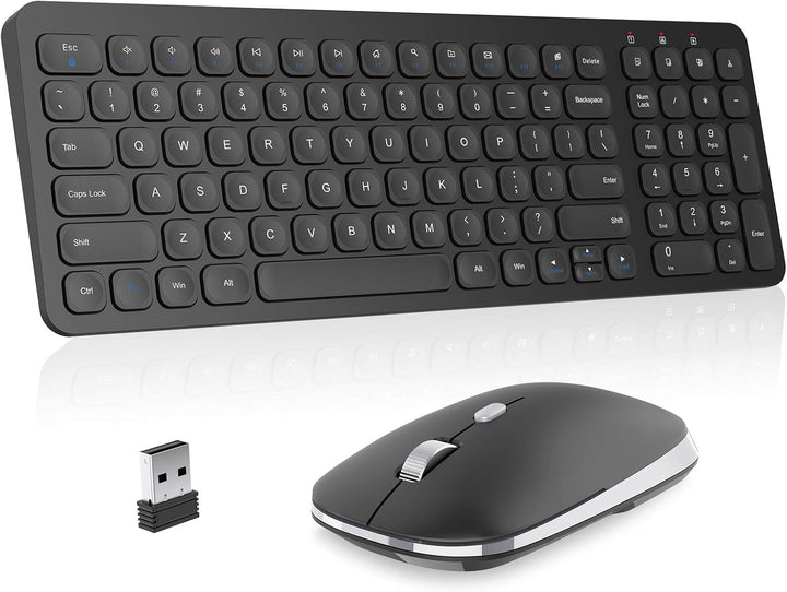 Cimetech - Juego de teclado y mouse inalámbricos compactos de tamañ...