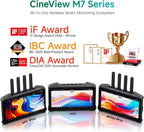 Accsoon CineView M7H Pro 4K60 Transmisor de video inalámbrico Receptor y monitor de cámara, 7 pulgadas Control de cámara 3D LUT HDMI 1200ft 60ms LAT., Monitoreo móvil, par CineView M7 Pro/Master 4K