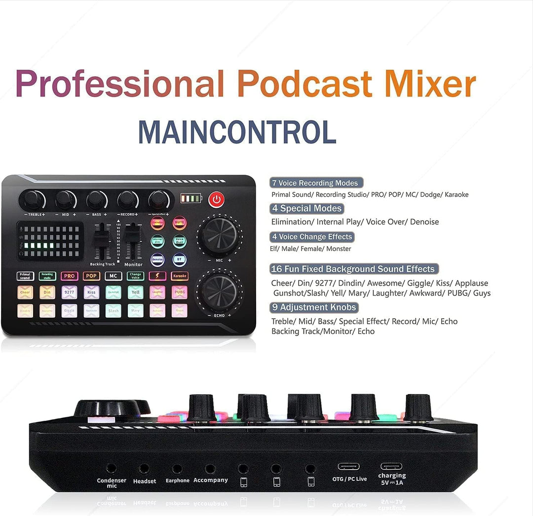 Conjunto para equipo de Podcast, micrófono de condensador SINWE con...
