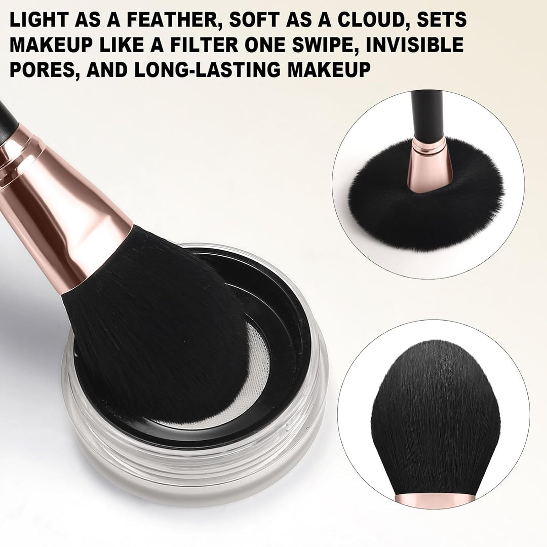 Set de brochas de maquillaje Silkpuff 15 piezas profesionales, broc...