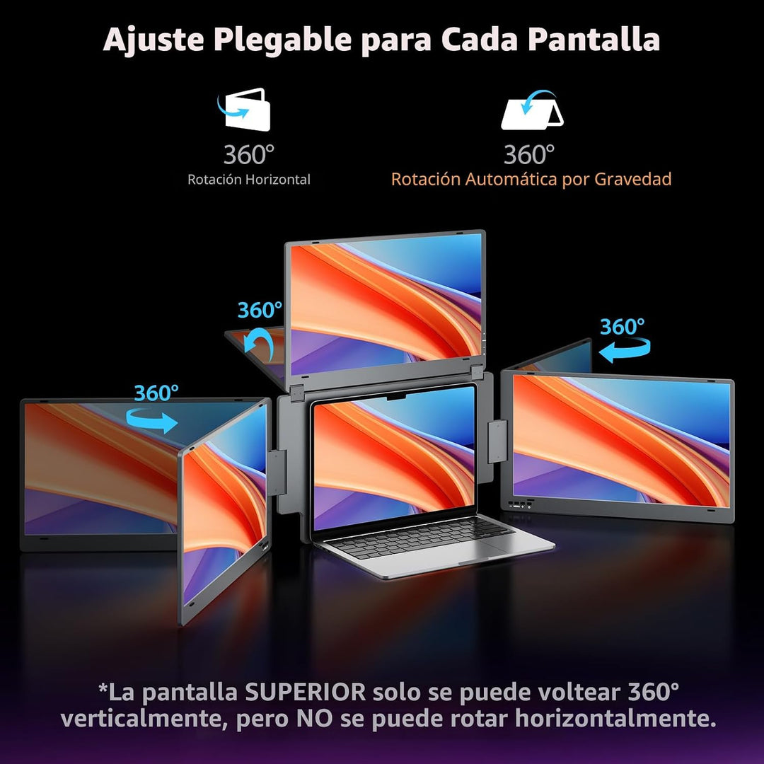 Monitor extensor de pantalla portátil, monitor portátil cuádruple d...