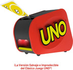 UNO Juego de cartas de ataque, regalos para niños, adolescentes y adultos, juegos para noche familiar o noche de juegos, lanzador, lanzador de cartas, luces y sonidos