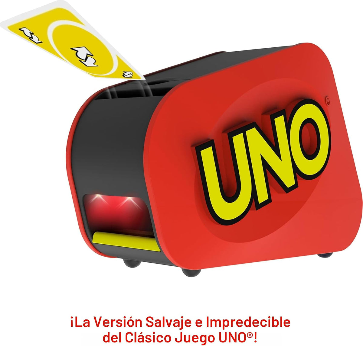 UNO Juego de cartas de ataque, regalos para niños, adolescentes y adultos, juegos para noche familiar o noche de juegos, lanzador, lanzador de cartas, luces y sonidos