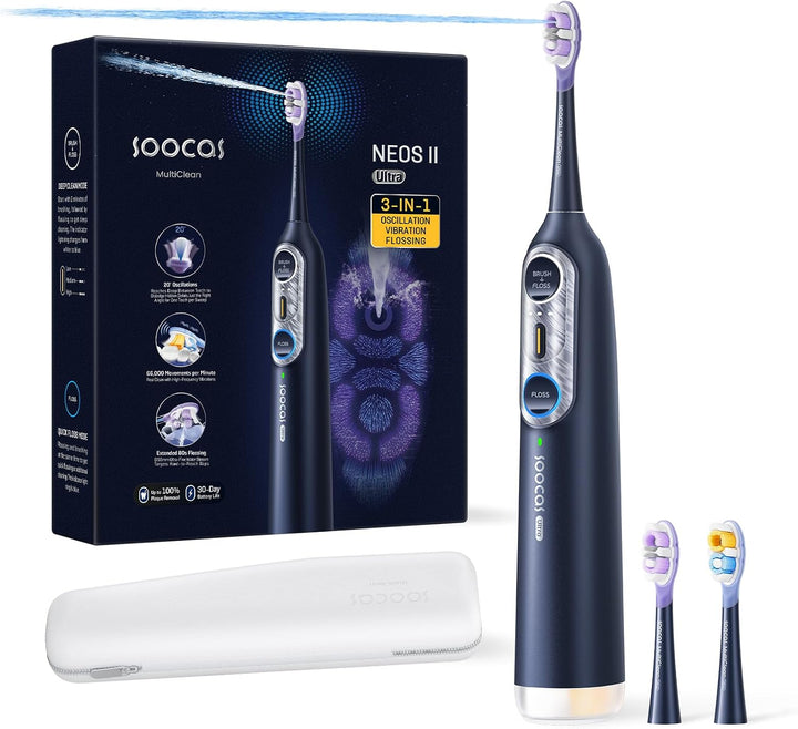 Soocas NEOS II Ultra Cepillo de dientes eléctrico con hilo dental d...