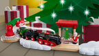 BRIO World - Tren de Vapor Navideño - Tren Operado a Batería - Motor de Vapor Motorizado de 27 Piezas para Pista de Madera con Luces y Vapor Apto para Niños - Juego Interactivo con Adelante/Atrás