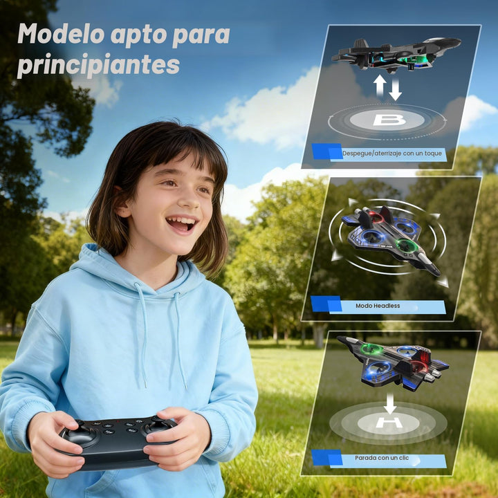 Lovovia Aviones de control remoto de espuma, aviones RC con luz, av...