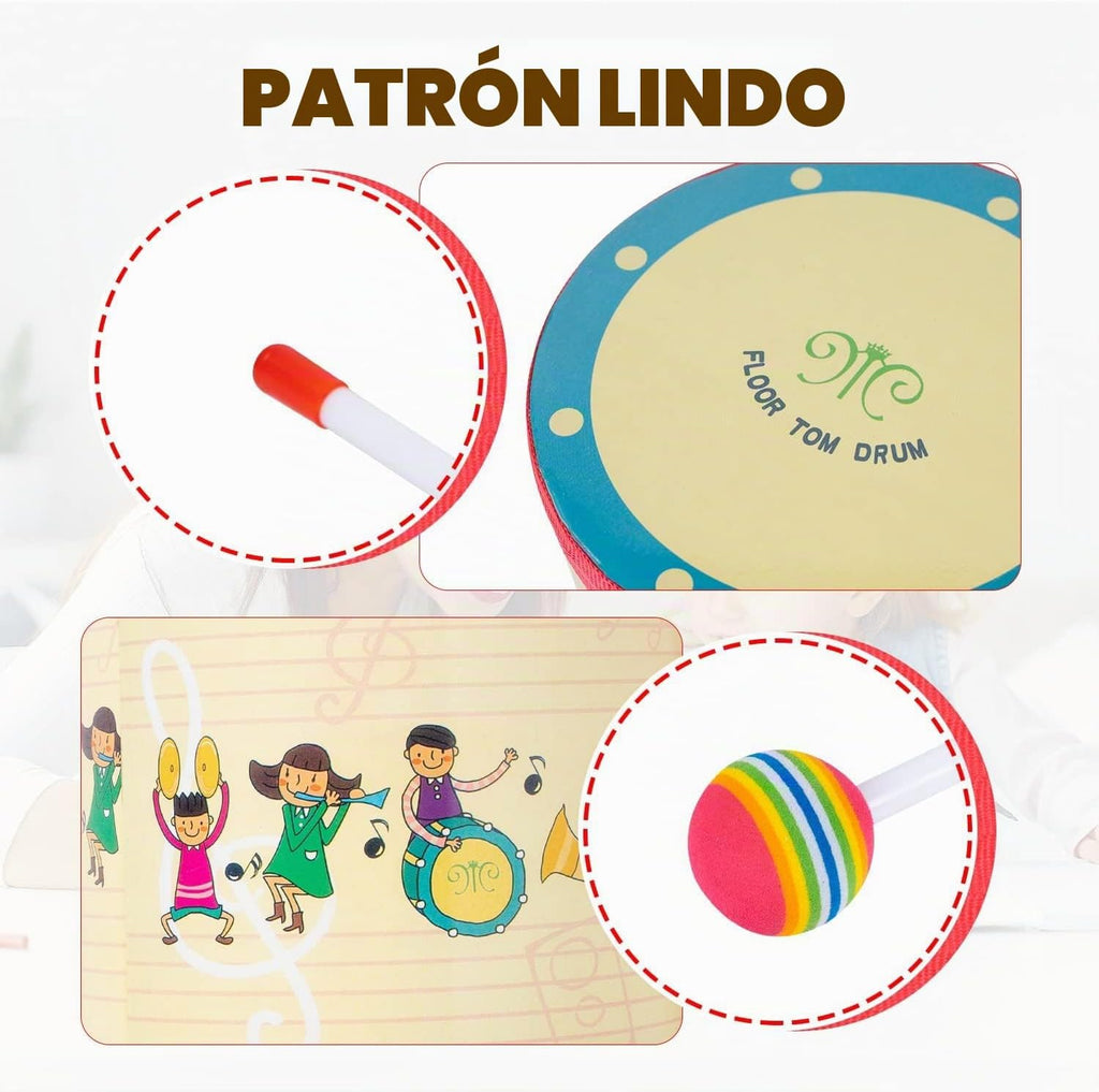 Tambor Tom de piso para niños