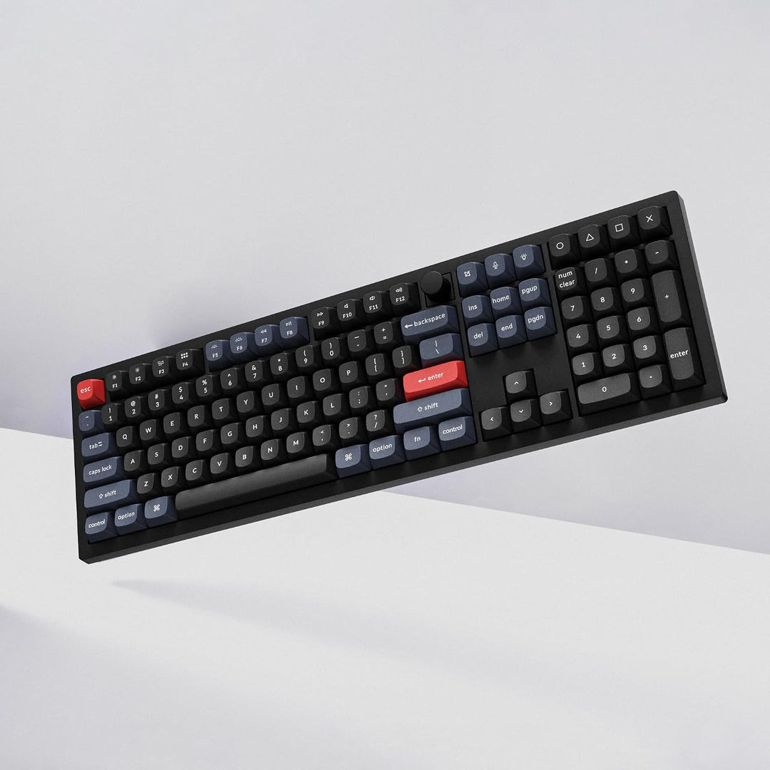 Keychron V6 Teclado mecánico con cable personalizado con perilla, d...