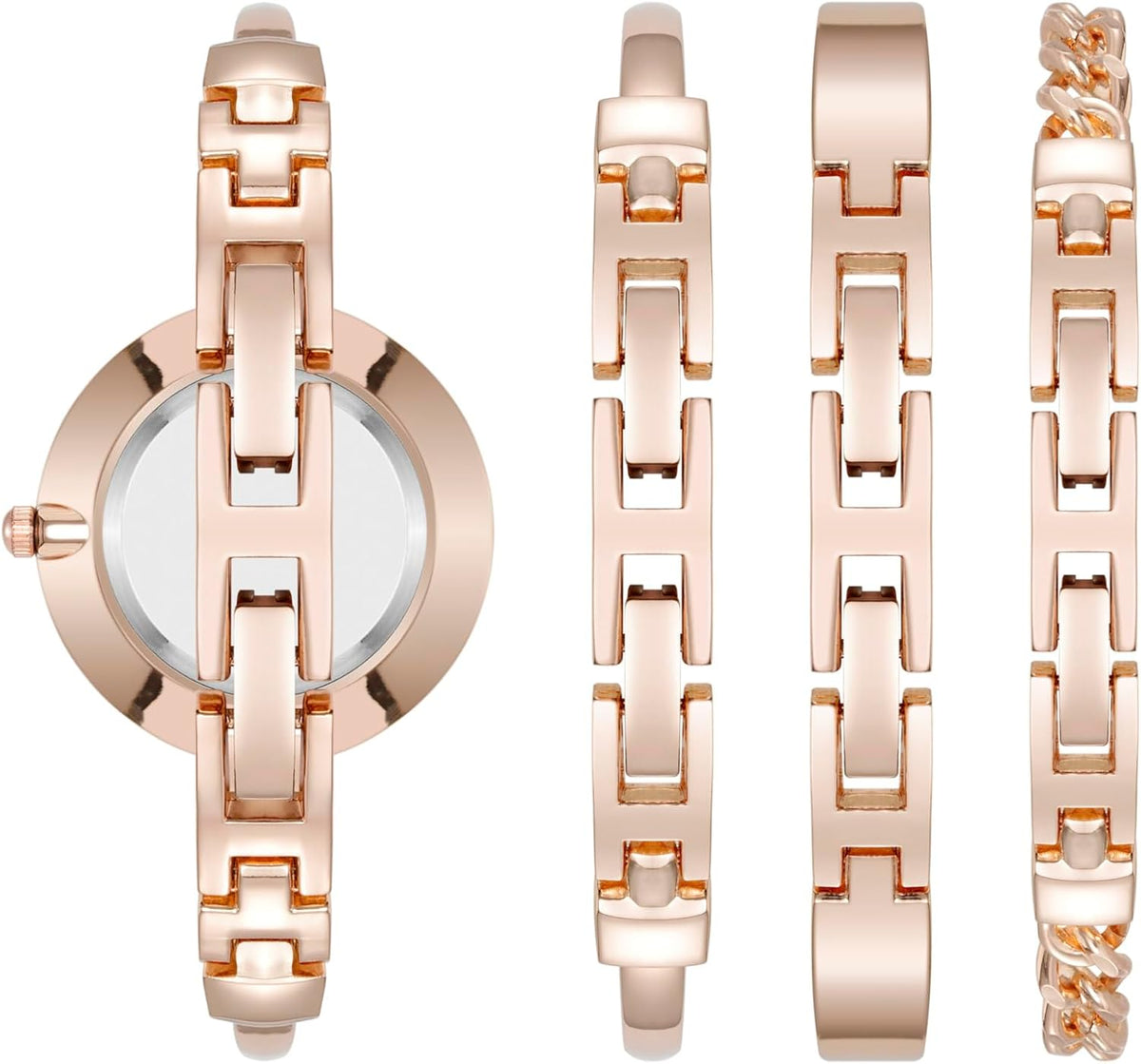 Anne Klein Reloj de pulsera para mujer y juego de pulseras
