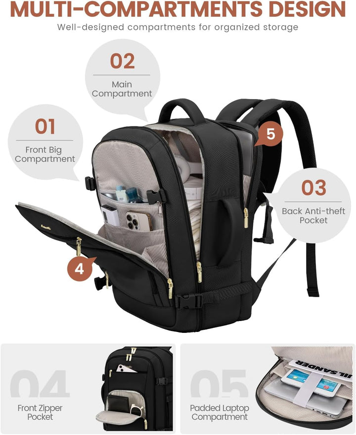 LOVEVOOK Mochila de viaje para mujer y hombre