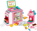 Juego de tienda de juegos de simulación para niños con caja registradora